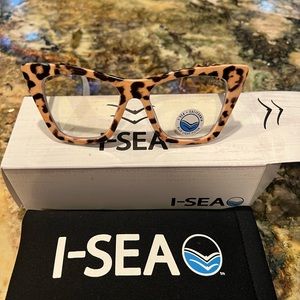I-SEA Ashbury Blue Light Glasses (leopard print)